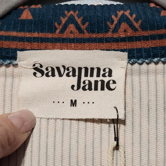 SAVANNA JANE Jacket Womens Medium Teal Western Boho Fringe Bling - Picture 2 of 11